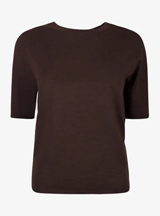 Pull lily donkerbruin | DELSCHER. Fashion