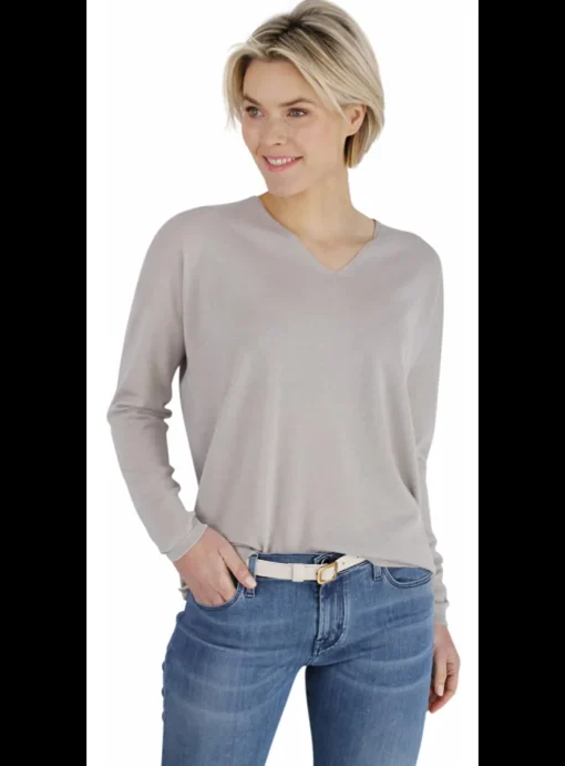 Pull Linella grijs | DELSCHER. Fashion