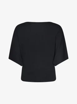 Pull loyd-persy vleermuismouw zwart | DELSCHER. Fashion
