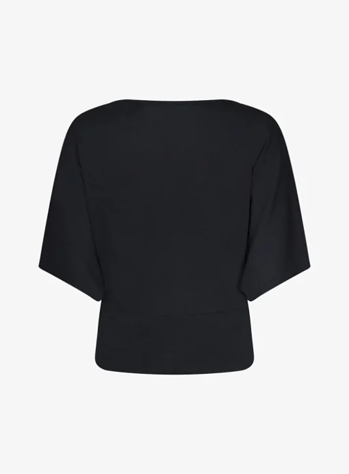 Pull loyd-persy vleermuismouw zwart | DELSCHER. Fashion