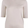 Pull Lyv cashmere ronde hals beige | DELSCHER. Fashion