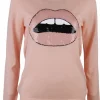 Pull merino roze lips | DELSCHER. Fashion
