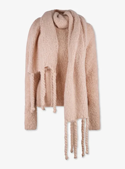 Pull nude tint boucle | DELSCHER. Fashion