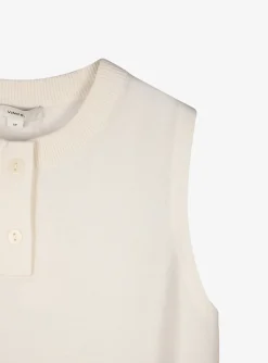 Pull offwhite mouwloos | DELSCHER. Fashion