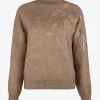 Pull paillettes taupe | DELSCHER. Fashion