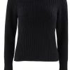 Pull pofmouw Alenika cashmere zwart | DELSCHER. Fashion