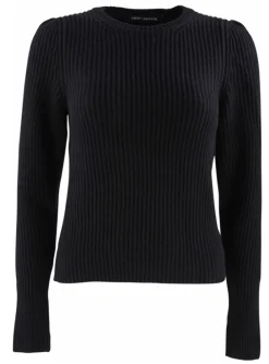Pull pofmouw Alenika cashmere zwart | DELSCHER. Fashion