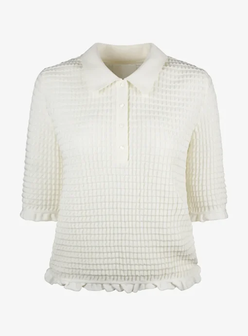 Pull polo origami offwhite | DELSCHER. Fashion