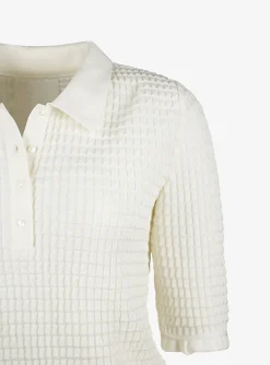 Pull polo origami offwhite | DELSCHER. Fashion
