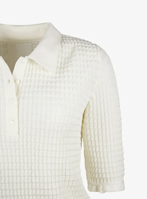 Pull polo origami offwhite | DELSCHER. Fashion