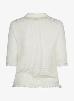 Pull polo origami offwhite | DELSCHER. Fashion