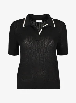 Pull polo zwart wit | DELSCHER. Fashion