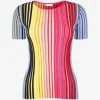Pull ribbel streep multicolor | DELSCHER. Fashion
