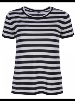 pull streep marine wit | DELSCHER. Fashion
