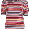 Pull structuur streep multicolor | DELSCHER. Fashion