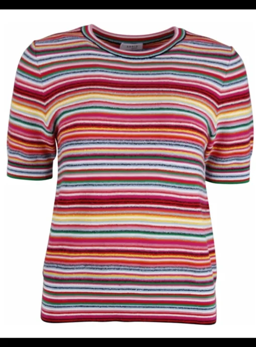 Pull structuur streep multicolor | DELSCHER. Fashion