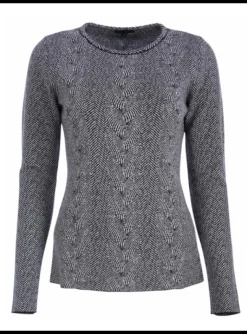 pull visgraat zwart wit | DELSCHER. Fashion