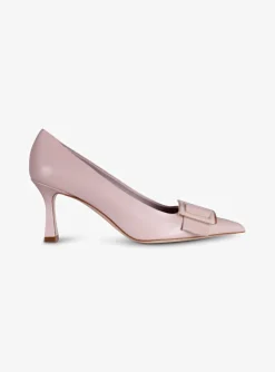Pump kitten heel leder nude | DELSCHER. Fashion