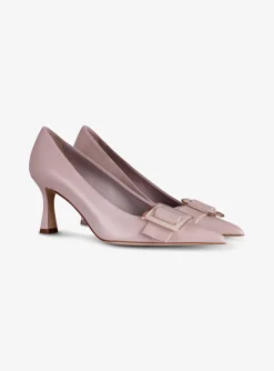Pump kitten heel leder nude | DELSCHER. Fashion