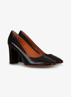 Pump leder zwart | DELSCHER. Fashion