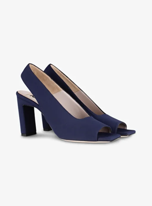 pump scuba marine met peep toe | DELSCHER. Fashion
