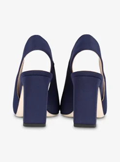 pump scuba marine met peep toe | DELSCHER. Fashion