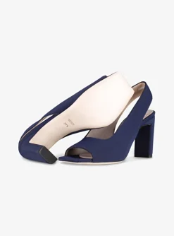 pump scuba marine met peep toe | DELSCHER. Fashion