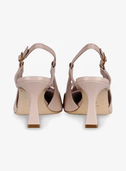 Pump slingback chain leder nude | DELSCHER. Fashion