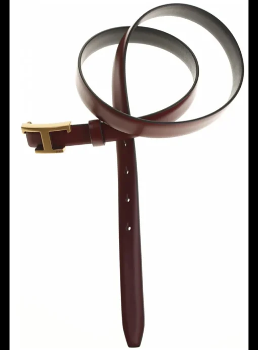 Riem leder bordeaux | DELSCHER. Fashion