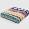 Riverbero handdoek multicolor zigzag | DELSCHER. Fashion