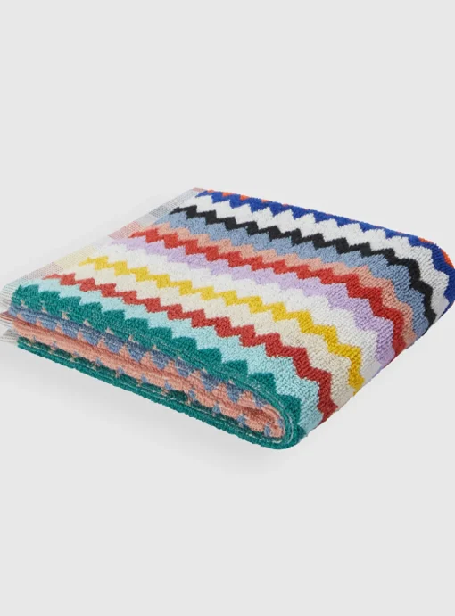 Riverbero handdoek multicolor zigzag | DELSCHER. Fashion