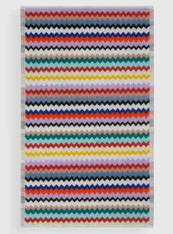 Riverbero handdoek multicolor zigzag | DELSCHER. Fashion