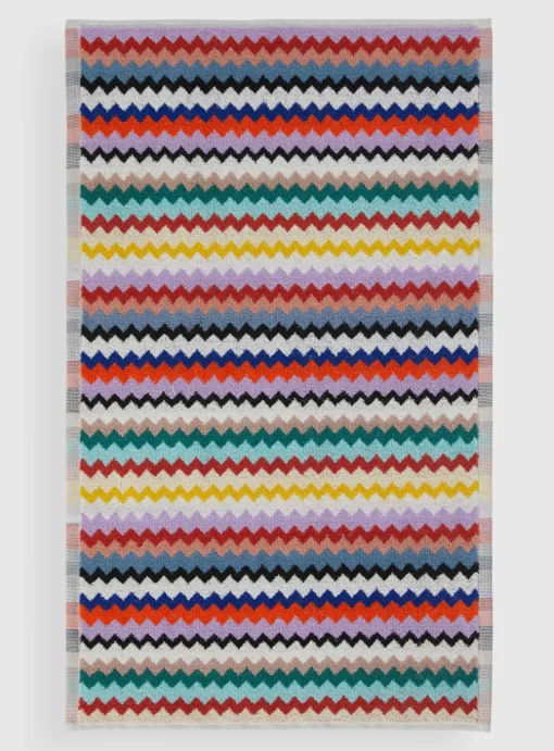Riverbero handdoek multicolor zigzag | DELSCHER. Fashion