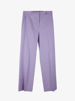 Robinia pantalon linnen lila | DELSCHER. Fashion