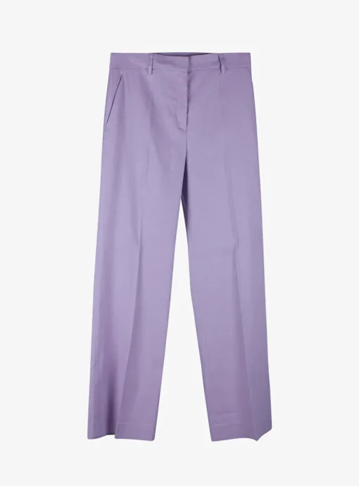 Robinia pantalon linnen lila | DELSCHER. Fashion