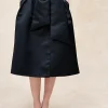 Rok brial glanzend zwart | DELSCHER. Fashion