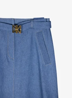 Rok calvin lichtblauw denim | DELSCHER. Fashion