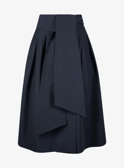 Rok chiara technisch katoen marine | DELSCHER. Fashion