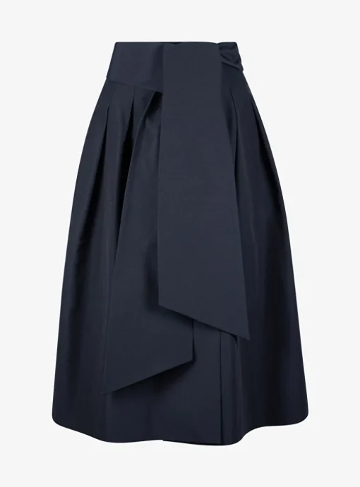 Rok chiara technisch katoen marine | DELSCHER. Fashion