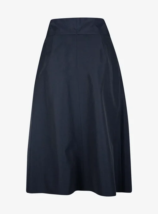 Rok chiara technisch katoen marine | DELSCHER. Fashion