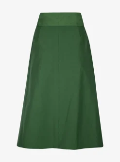 Rok chiara technisch katoen groen | DELSCHER. Fashion