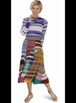 Rok streep multi color | DELSCHER. Fashion