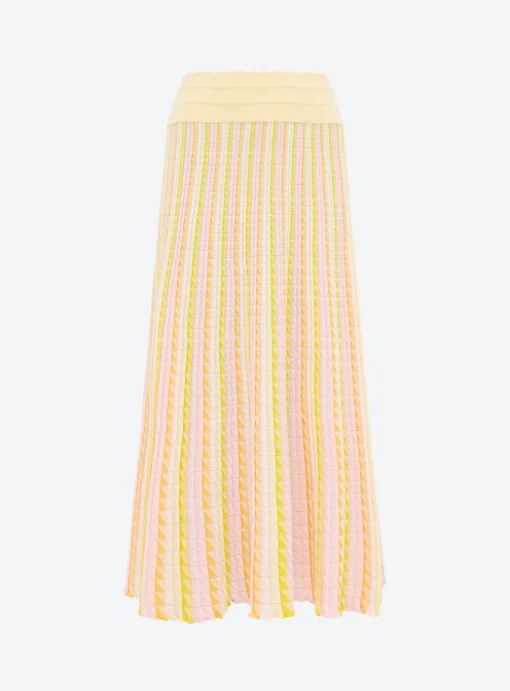 Rok tricot streep pasteltinten | DELSCHER. Fashion