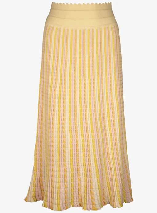 Rok tricot streep pasteltinten | DELSCHER. Fashion