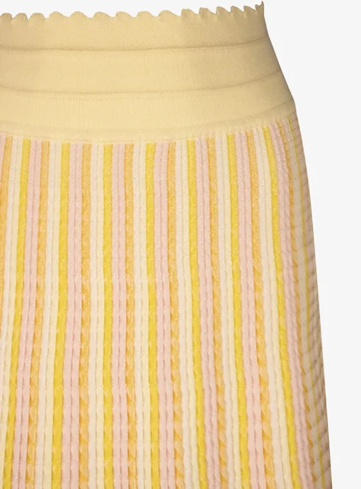 Rok tricot streep pasteltinten | DELSCHER. Fashion