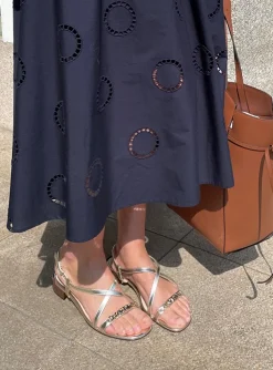 Sandalette goud | DELSCHER. Fashion