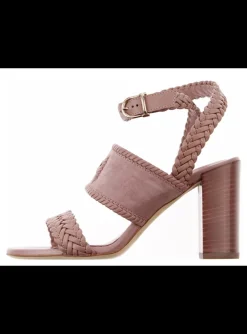 Sandalette suede, leder nude | DELSCHER. Fashion