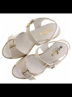 Sandalette wedge kiezel | DELSCHER. Fashion