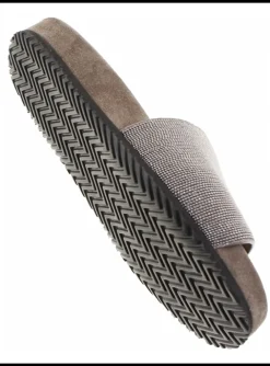 Sandalette zilver glitter kraaltjes | DELSCHER. Fashion