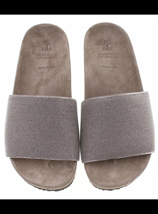 Sandalette zilver glitter kraaltjes | DELSCHER. Fashion